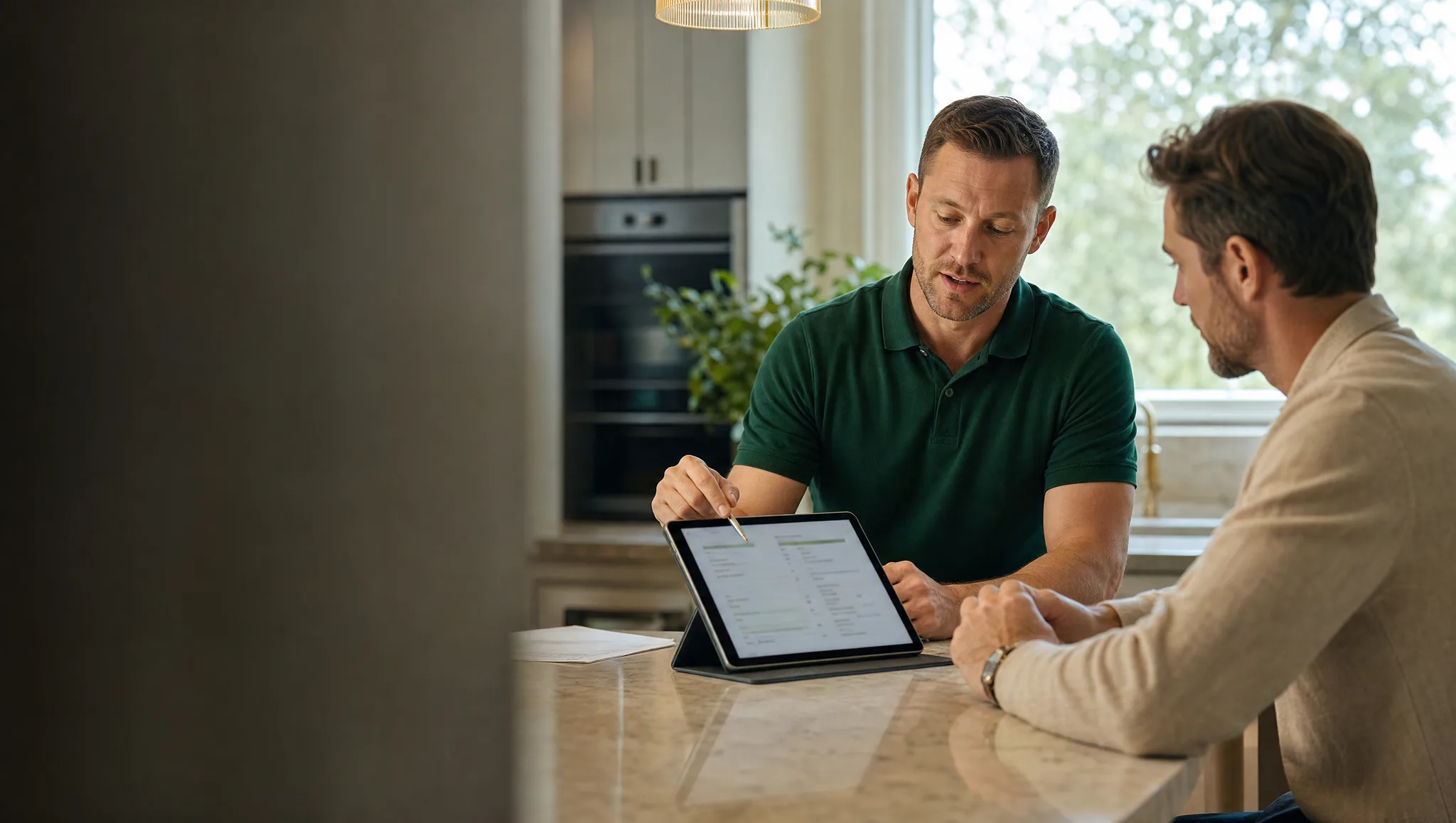 Home Services sales conversation in the field
