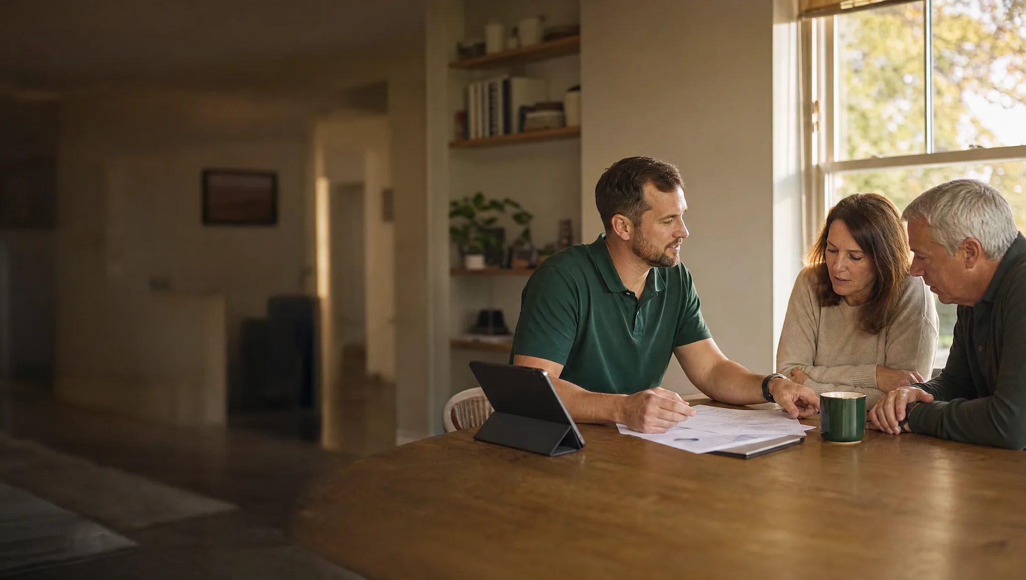 Insurance sales conversation in the field